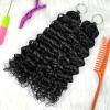 Curly Crochet Human Hair Knotless Pre Separated Human Crochet Hair Extensions for Braids Locs Gogo Curl Human Hair Natural Black Color 60g 50 Strands view 4