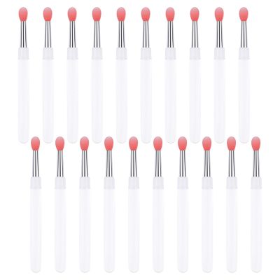 20pcs Reusable Silicone Lip Brushes With Easy Closure Lids Not Irritating Cosmetic Tools For Professional Makeup Artists Silicone Cosmetic Brushes