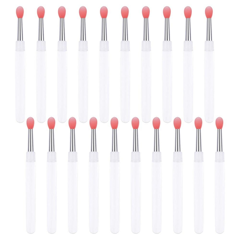 20pcs Reusable Silicone Lip Brushes With Easy Closure Lids Not Irritating Cosmetic Tools For Professional Makeup Artists Silicone Cosmetic Brushes