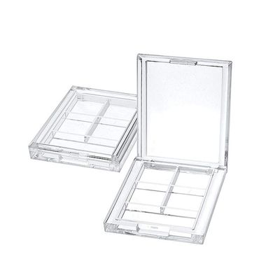 DIIOOMIEEU 4 Grids Rectangular Eyeshadow Pigment Empty Container Palettes Clear Por