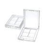 DIIOOMIEEU 4 Grids Rectangular Eyeshadow Pigment Empty Container Palettes Clear Por view 1