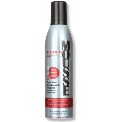 Curls Hair Styling Mousse with Argan Oil, Non-Drying Formula, 12 oz