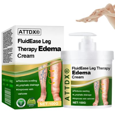 Fluidease Leg Therapy Edema Cream, Fluid Ease Leg Therapy Cream, Lymphatic Drainage Massage Cream, Swell Care Lymphatic Massage Cream, Edema Relief for Legs and Feet (1)