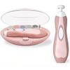 Baby Electric Nail Trimmer, 6 in 1 Rechargeable Baby Nail Clippers, 6 Grinding Heads, Silent LED Light, Non-Slip Button, Comfortable Hand Feel, Suitable for Toddlers, Babies or Adults(Pink) view 1