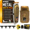 All-Metal Body Razor-Sharp T-Blade Hair/Beard Trimmer with 4 Guards & Close Shave Foil Shaver Kit for Men: Electric Cordless 3-Speed Foil Razor with Travel Lock Fast Charging USB Charger Travel Pouch view 1