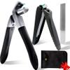 3 in 1 Fingernail & Toenail Clippers Set,9mm Wide-Opening Large Toenail Clippers With Catcher,Splash-Proof Fingernail Clippers for Men, suitable for seniors toenail clippers for thick nails view 1