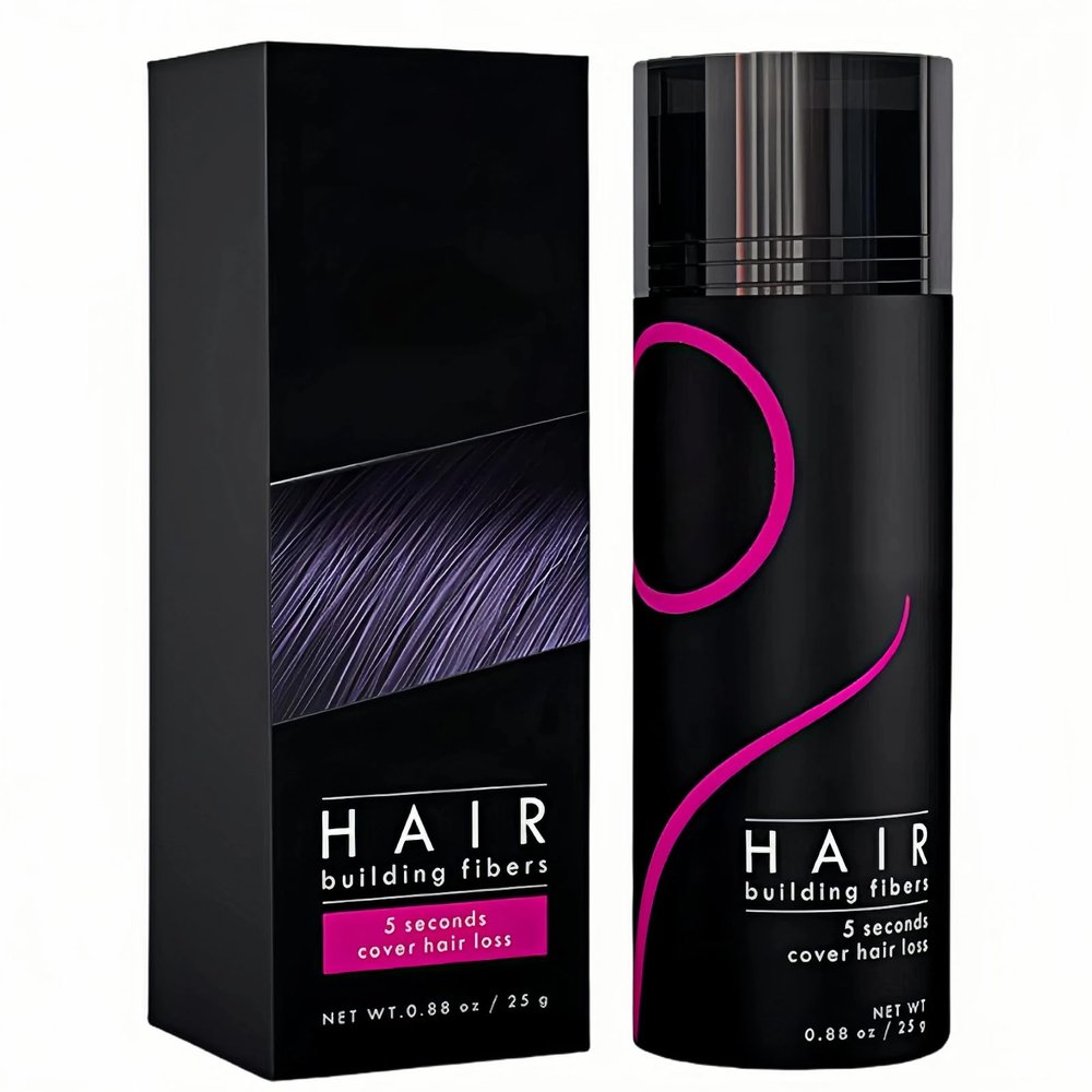 Gowwim Hair Fibers for Thinning Loss Hair, Instant Thickness for Bald Spot & Gray Coverage Natural Plant-Based Thickening Building Fibers Waterproof & Sweatproof Powder
