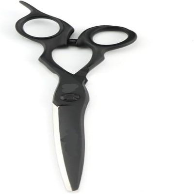 6.0 Inch Professional Hair Cutting Scissors - Black Cobalt Steel Barber Shears for Precision, Salon Hairdressing and Home Haircuts