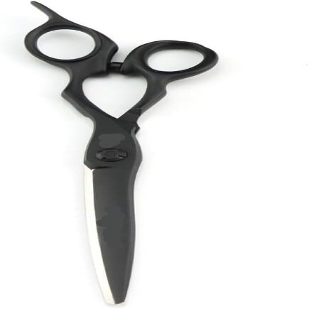 6.0 Inch Professional Hair Cutting Scissors - Black Cobalt Steel Barber Shears for Precision, Salon Hairdressing and Home Haircuts