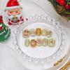 24Pcs Christmas Press on Nails Short Square Elk Fake Nails Handwork Glue on Nails Green Cute Acrylic Nails for Women Christmas Nail Decoration Supplies view 3