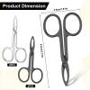 4 Pcs Scissor Tweezers Tweezer for Women Facial Hair Flat Straight Tip Brow Scissors Portable Beauty Tool for Plucking Plucker Facial Care view 2