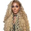 wigs 613 Wig With Natural Color Roots Loose Wave Deep 13x4 Lace Front Wig Human Hair Wigs For Woman Virgin Brazilian Hair Preplcuked hairpiece(13x6 180 density,34inches) view 4