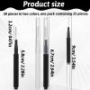 50 PCS Lamination Spoolies, Brow Lamination Brushes for Eyebrows, Disposable Micro Brushes for Brow, Spoolies for Eyebrows and Eyelashes (Black, White) view 2