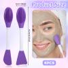 4 PCS Facial Scrubber Silicone Pore Cleaning Brush Pore Facial Brushes Silicone Face Scrubber Brush for Applying Face Mask Exfoliation, Blackhead Removal, Makeup Removal, Skin Care, Massage view 2
