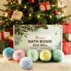 Bath Bombs Christmas Gift Set 12 Organic & Natural Ingredients Dry Skin Moisturize, Fizzy Aromatherapy for Relaxationt, Bubble Bath, Relaxing Spa for Family or Christmas Day (Green Standard) view 2