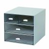 DRMEE Nail Organizers and Storage Cosmetic Storage Box Desktop Bathroom Rack Nail Supplies(Blue) view 1