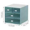 DRMEE Nail Organizers and Storage Cosmetic Storage Box Desktop Bathroom Rack Nail Supplies(Blue) view 2