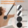 Back Scrubber for Shower, 24in Adjustable Handle Body Brush, Double Sided Shower Brush for Shower Exfoliating and Massage Can Produce Rich Foam, Long Handle Back Scrubber for MenHexagon view 3