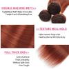 Luxvogue Reddish Brown 33 Human Hair Bundles 20 22 24 Inch Straight Wave Bundles Human Hair Unprocessed 11A Brazilian Virgin Soft Quick Weave for Black Women view 3