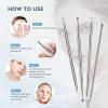Blackhead Removal Tool, Acne Whitehead Acne Extractor, Acne Removal Kit 9 PiecesSkincare Set view 4