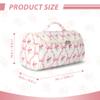 Linpr Travel Case Compatible with & Shark Flex Style, Quilted Travel Hair Dryer Bag with Hook, Portable Hair Tool Organizer for Curling Iron & Accessories (Rose Pink) view 2