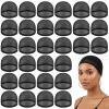 120 Pcs Wig Cap Non Slip, Stretchy Nylon Stocking Wig Application Caps for Women and Men, Cosplay & Daily Use Lightweight, Breathable (Black) view 1