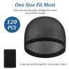120 Pcs Wig Cap Non Slip, Stretchy Nylon Stocking Wig Application Caps for Women and Men, Cosplay & Daily Use Lightweight, Breathable (Black) view 2