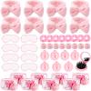 48Pcs/8Set Bow Coquette Party Favors Sleepover Spa Party Supplies, Pink view 1