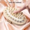 2 PCS Meridian Massage Brushes, Wood Therapy Massage Tools with Essential Oil, Handheld Meridian Brush for Belly Fat, Full Body Relaxation Cellulite Pressure Brushes for Legs, Arms, Back (Beige) view 3