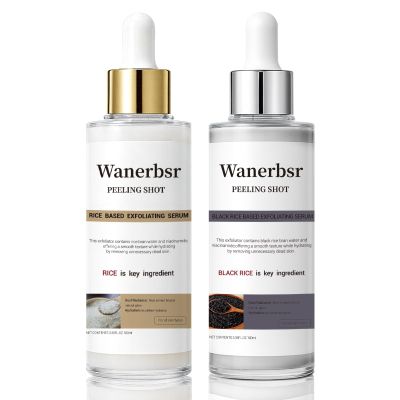 Peel Shot Exfoliant Rice Ampoule Duo  White & Black Rice Extract Face and Body Peeling & Pore Care  For Hydration Serum All Skin Types