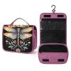 CASOWAT Dragonfly Travel Toiletry Bag for Women Portable Hanging Organizer for Travel-Sized Shampoo Makeup Toothbrushes view 1