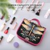 CASOWAT Dragonfly Travel Toiletry Bag for Women Portable Hanging Organizer for Travel-Sized Shampoo Makeup Toothbrushes view 4