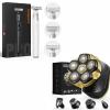 Men's All-in-One Grooming Kit: Electric Groin & Body Hair Trimmer (White Lite) + Head Shaver Pro for Bald Men (Gold) - Waterproof Wet/Dry Use, USB-C Charging, Magnetic Heads, Titanium-Coated Blades view 1