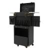 Barber Case Organizer, Makeup Train Case with Dual Password Locks & 2 Keys, Rolling Hairdressing Box Rolling Hairdressing Case with 4 Wheels, Large Load-bearing Capacity 33.07-44.09 lbs (Black) view 1