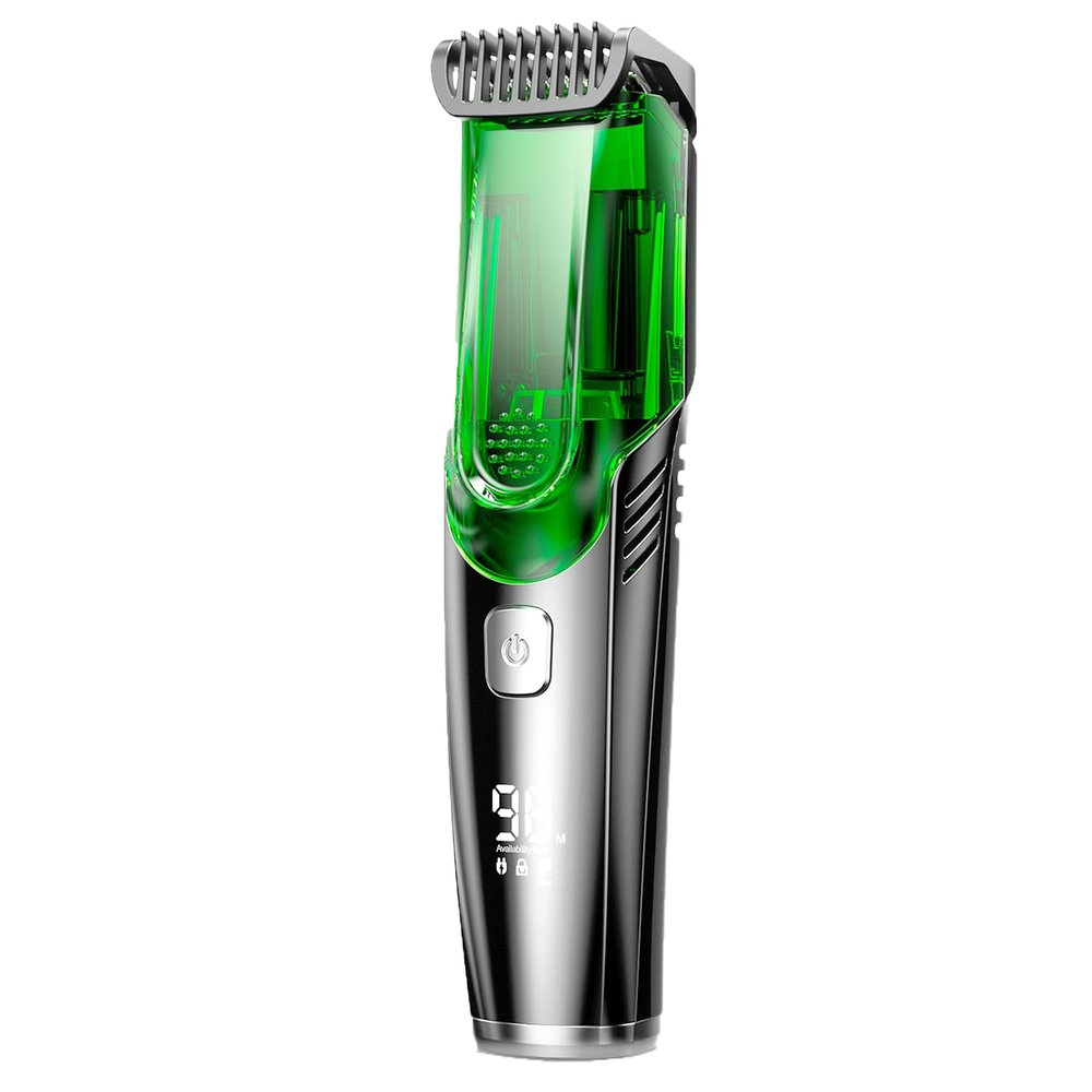 SHPAVVER Vacuum Beard Trimmer for Men, Rechargeable Mustache Trimmer with Adjustable Length Comb