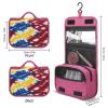 CASOWAT Tie Dye Print Travel Toiletry Bag for Women Portable Hanging Organizer for Travel-Sized Shampoo Makeup Toothbrushes view 2