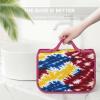 CASOWAT Tie Dye Print Travel Toiletry Bag for Women Portable Hanging Organizer for Travel-Sized Shampoo Makeup Toothbrushes view 3