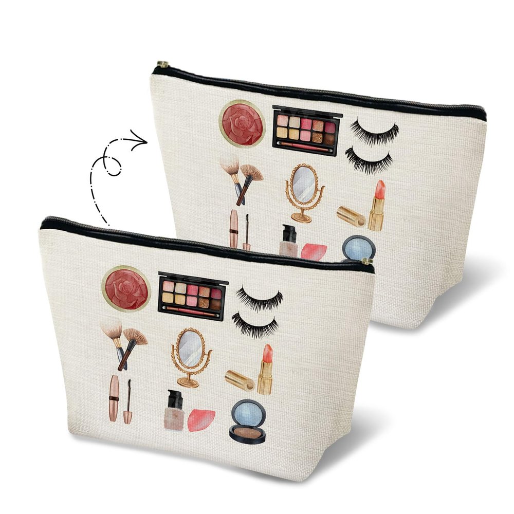 MKGRXZCW Gifts for Makeup Lovers Makeup Bag for Purse, Cosmetologist Gifts for Women Cosmetic Bag Travel Toiletry Bag for Women, Beautician Gift Zipper Make Up Pouch