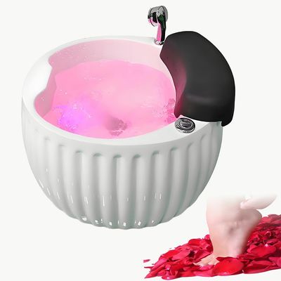 Acrylic Massage Foot Bath Tub, Foot Massager Pedicure Basin with Heating and Colored Lights for Beauty Salons and Manicure Pedicure Shops Withoutmassage
