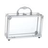 FerneeButy Aluminum Alloy Carrying Box Jewelry Organizer Rectangular Clear Makeup Tool Case Toiletry Organizer Box for Rings 11.81x8.27x3.35inch view 1