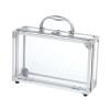 FerneeButy Aluminum Alloy Carrying Box Jewelry Organizer Rectangular Clear Makeup Tool Case Toiletry Organizer Box for Rings 11.81x8.27x3.35inch view 4