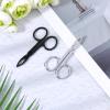 2 PCS Scissor Tweezers with Handles, Scissor Tweezers for Eyebrows, Metal Straight Tip with Scissors Handle Eyebrow Plucker Tweezer for Remover Facial Hair and Eyebrow Care(Silver, Black) view 4
