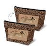 MKGRXZCW Trendy Leopard Print Makeup Bag for Purse, Leopard Gifts for Women Coquette Cheetah Cosmetic Bag Travel Toiletry Bag for Women, Leopard Cheetah Print Zipper Makeup Pouch view 1