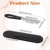 2PCS Metal Nail File Men, 3.6 Inch Stainless Steel Finger Nail Files for Men with PU Leather Cases Double Sided Grit & Non-Slip Handle (Black, Silver) view 2