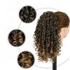 yanzhuen001 Ponytail, African Curly Net Wig with Spiral Roll & Drawstring(Brown+dark yellow) view 2