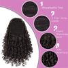 yanzhuen001 Ponytail, African Curly Net Wig with Spiral Roll & Drawstring(Brown+dark yellow) view 3