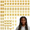 100PCS Gold Hair Jewelry for Girls, Metal Hairs Dreadlock Jewelry for Braids Girls Women, Gold Hair Clips Loc Beads Braid Accessories Decorations view 1