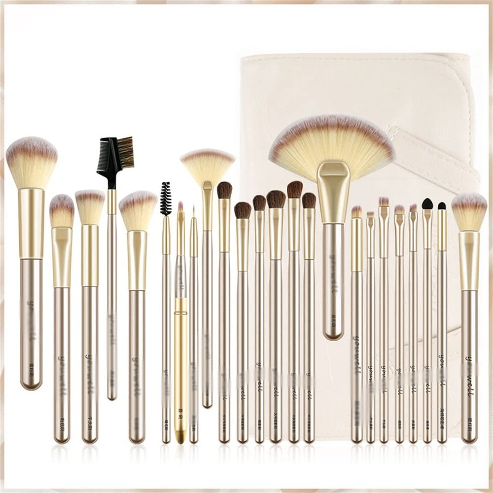 24 Makeup Brushes Set Eye Shadow Brush Animal Hair Full Of