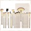 24 Makeup Brushes Set Eye Shadow Brush Animal Hair Full Of view 1