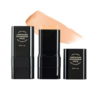 2 in 1 Dual-Ended Long-Lasting Concealer Foundation Stick,Long-Lasting Concealer stick,Full Coverage Foundation Stick,Natural Finish,Lightweight,Moisturizing,Matte Finish(05# DEEP WHEAT COLOR)